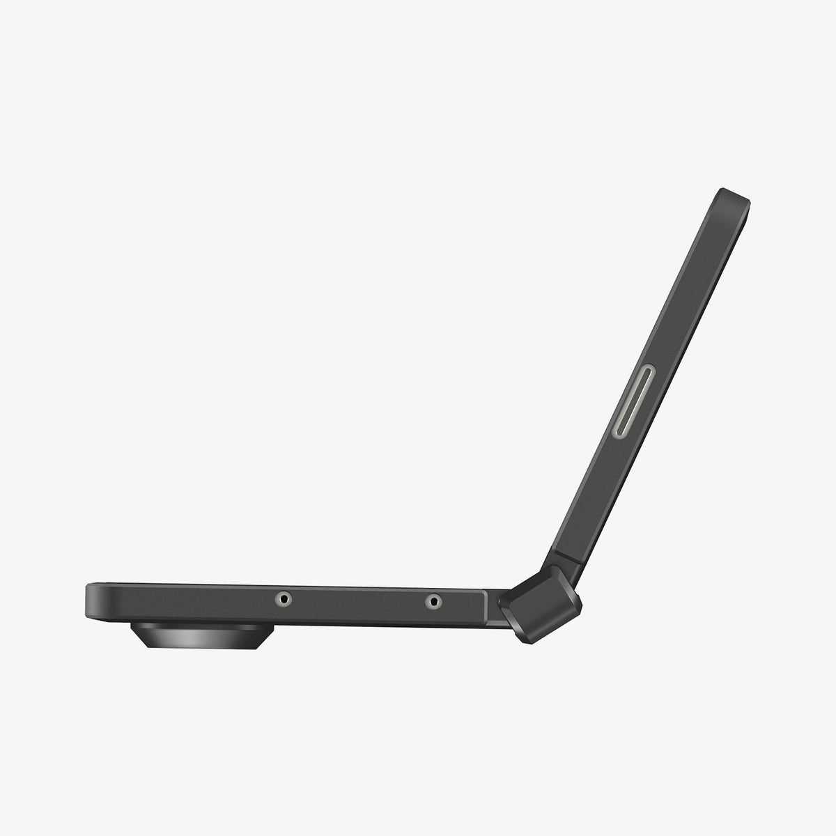 ACS09549 - Galaxy Z Fold 7 Tough Armor Pro (MagFit) in black showing the bottom, half open
