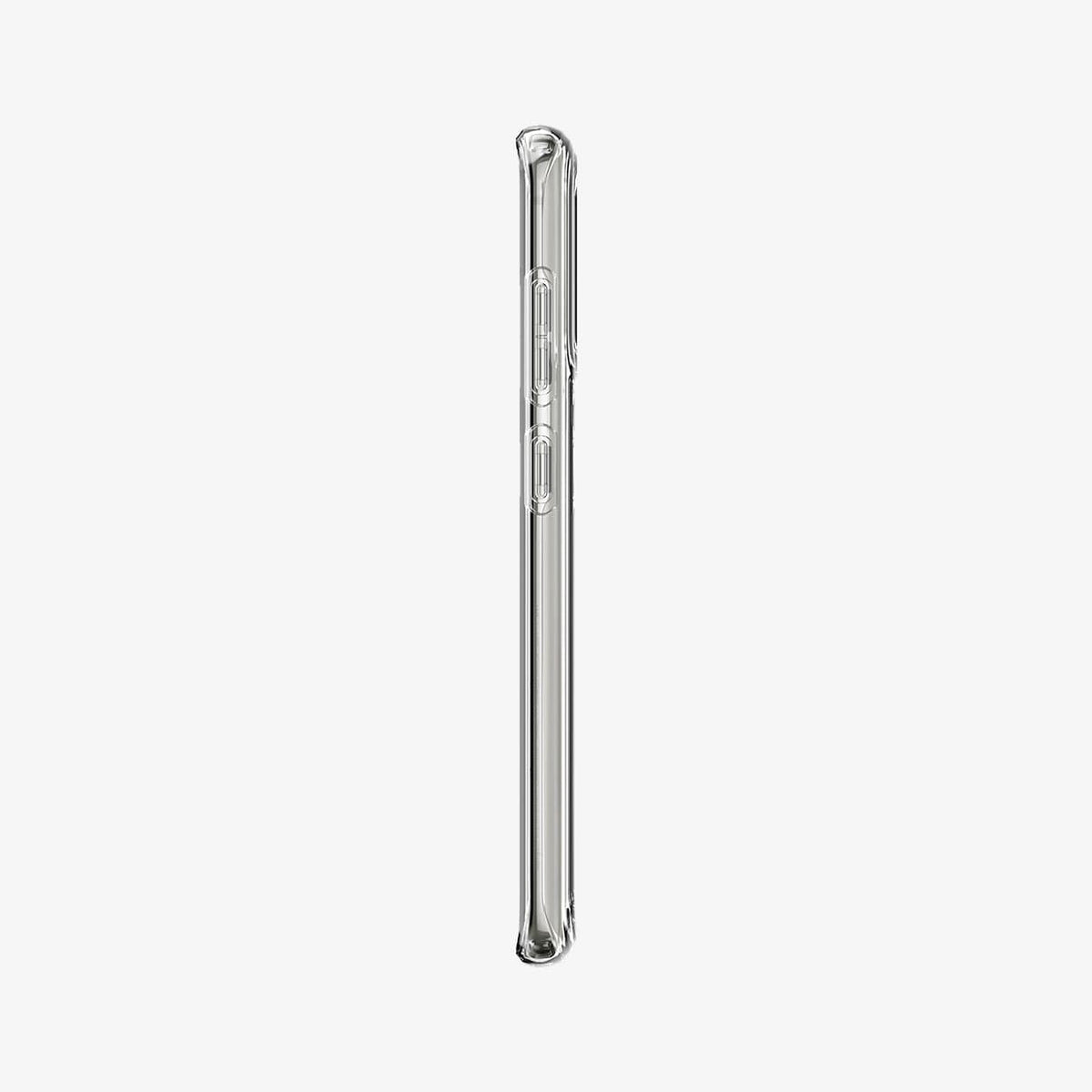 ACS00792 - Galaxy S20 Ultra Hybrid Case in crystal clear showing the side