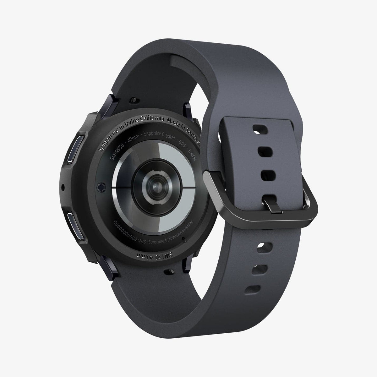 ACS06393 - Galaxy Watch 6 (40mm) Case Liquid Air in matte black showing the back