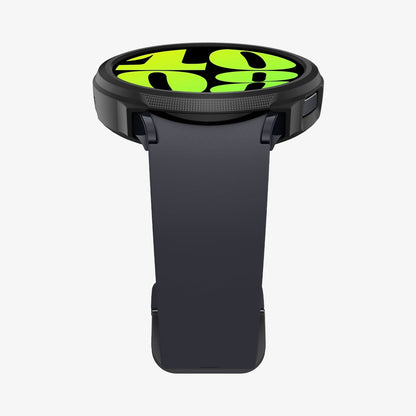ACS06392 - Galaxy Watch 6 (44mm) Case Liquid Air in matte black showing the bottom and partial front