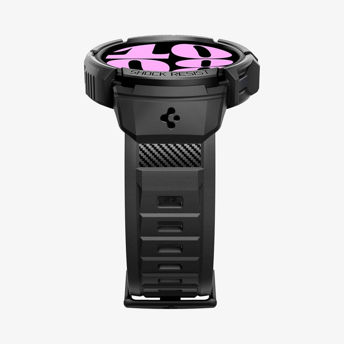 ACS06501 - Galaxy Watch 6 (40mm) Case Rugged Armor Pro in black showing the bottom and partial front