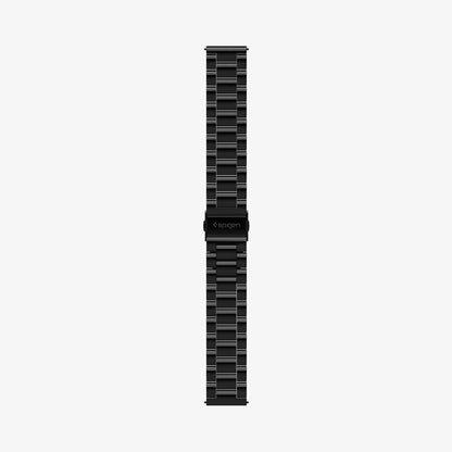 600WB24983 - Galaxy Watch Band (22mm) Modern Fit in black showing the watch band laid out flat