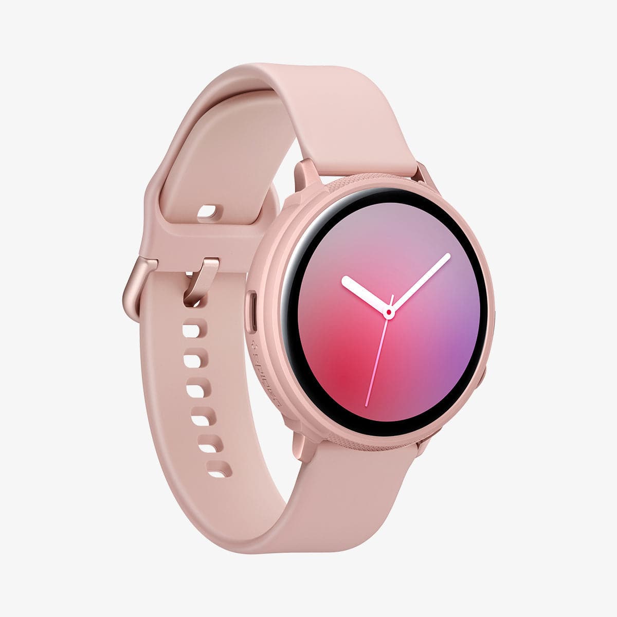 ACS00818 - Galaxy Watch Active 2 (44mm) Case Liquid Air in pink gold showing the front and inside of band