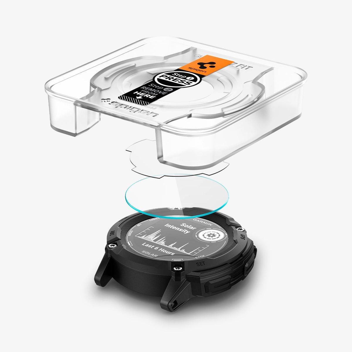 AGL07593 - Instinct 2X Glas.tR EZ FIT in Clear showing the front and install