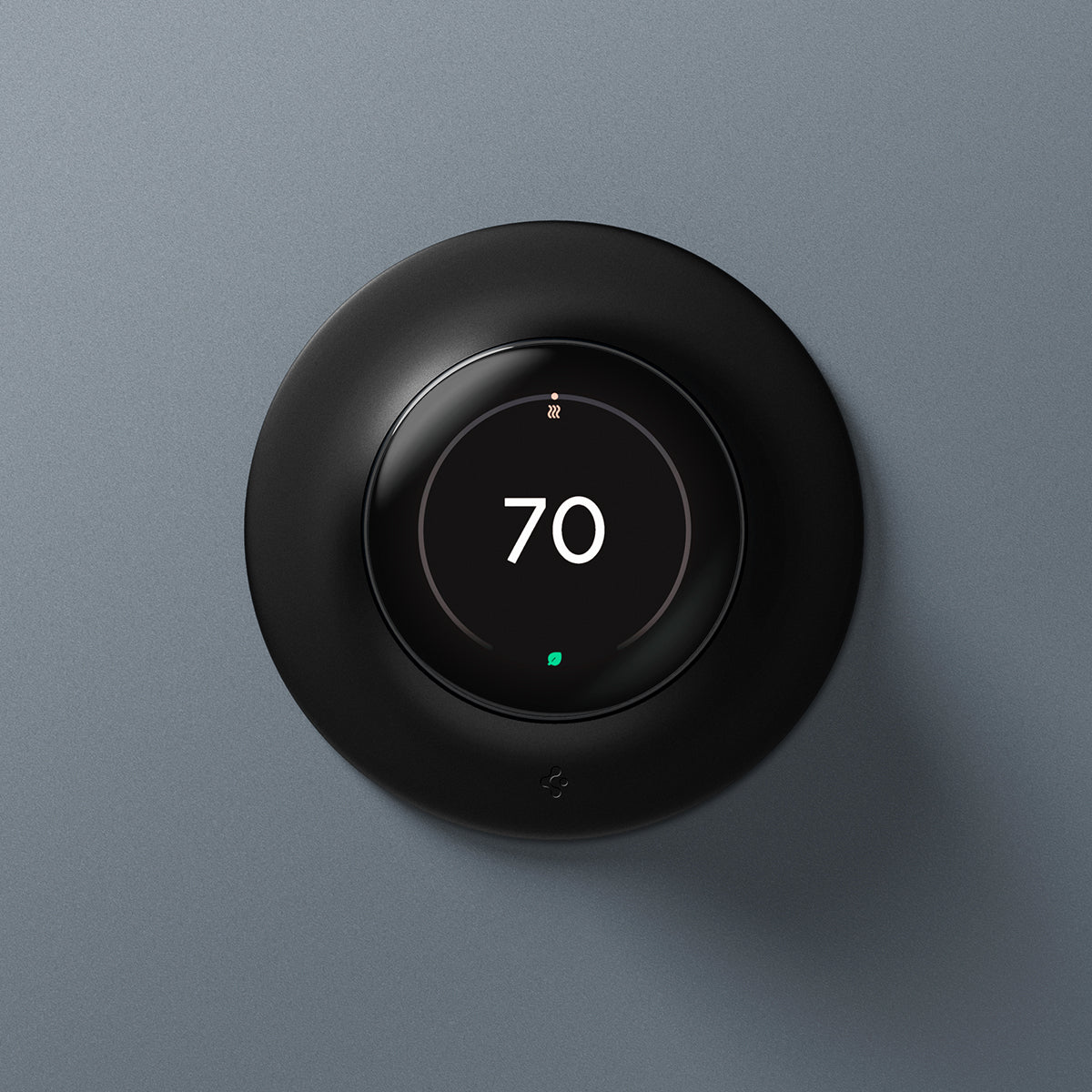AHP09219 - Google Nest Learning Thermostat 4th Gen Wall Plate in Matte Black showing the front