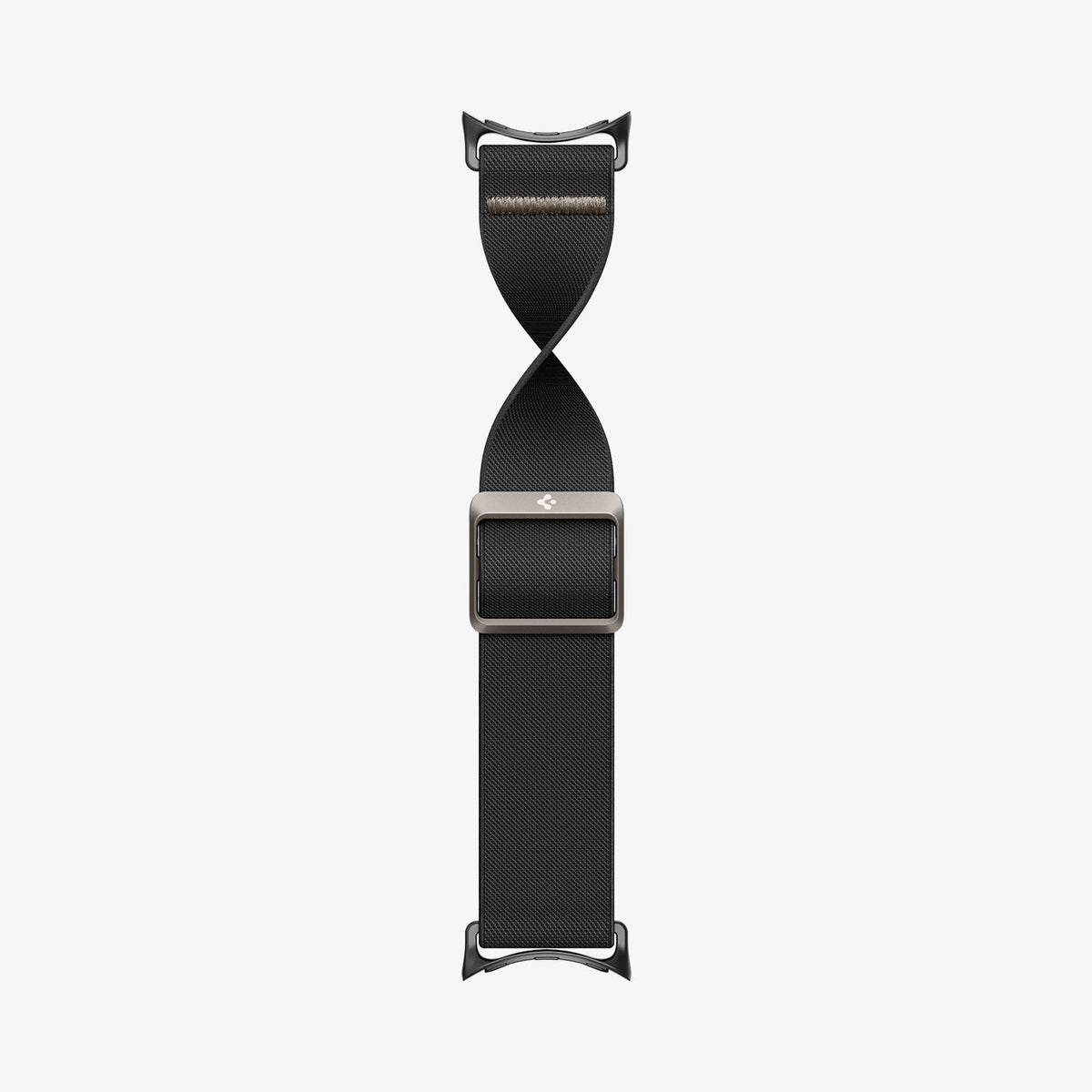 AMP06348 - Pixel Watch 5 (41mm) Lite Fit Black full-length view illustrating the adjustable sliding buckle and streamlined profile.