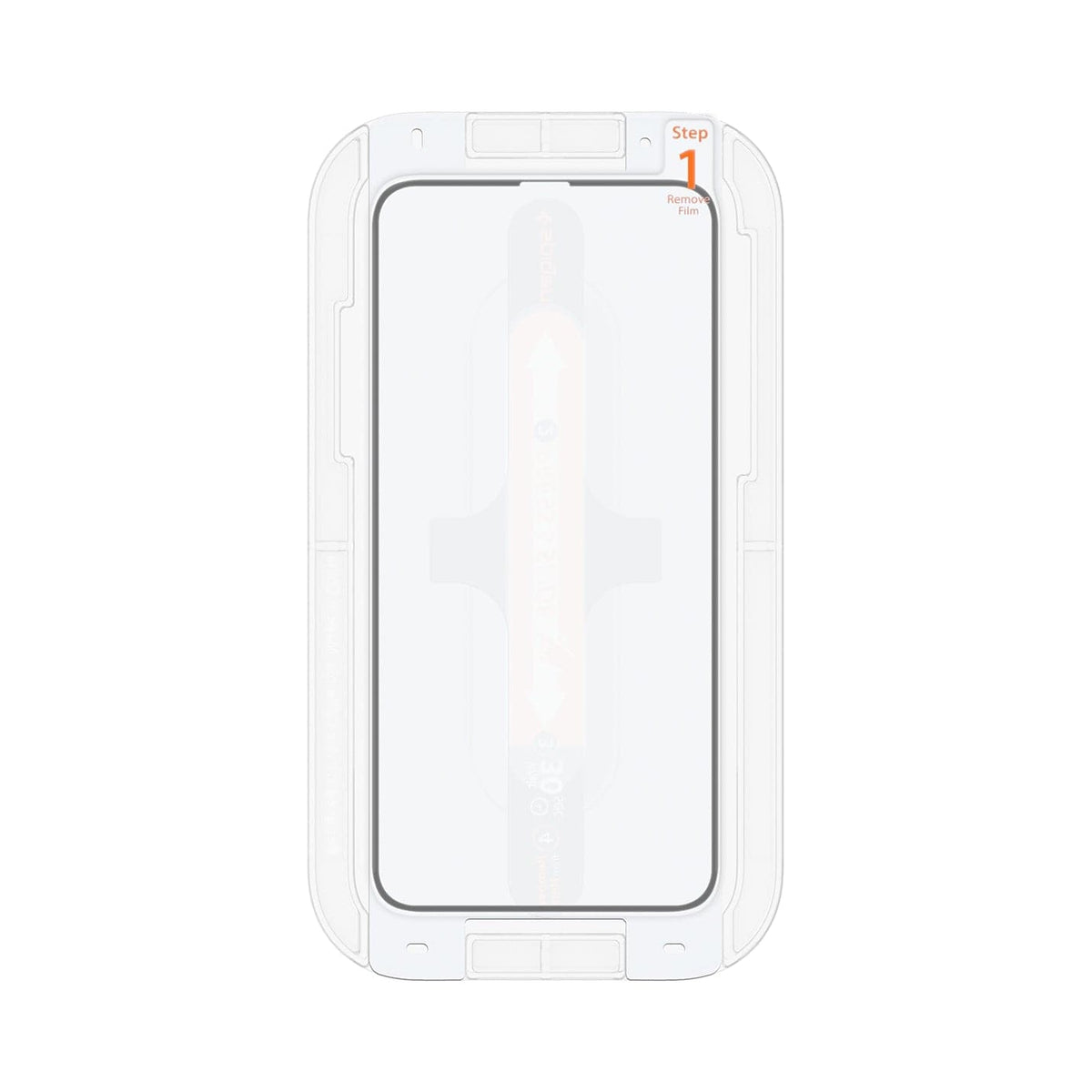 063GL25358 - iPhone 11 Pro Screen Protector GLAS.tR EZ Fit showing the screen protector inside of ez fit tray