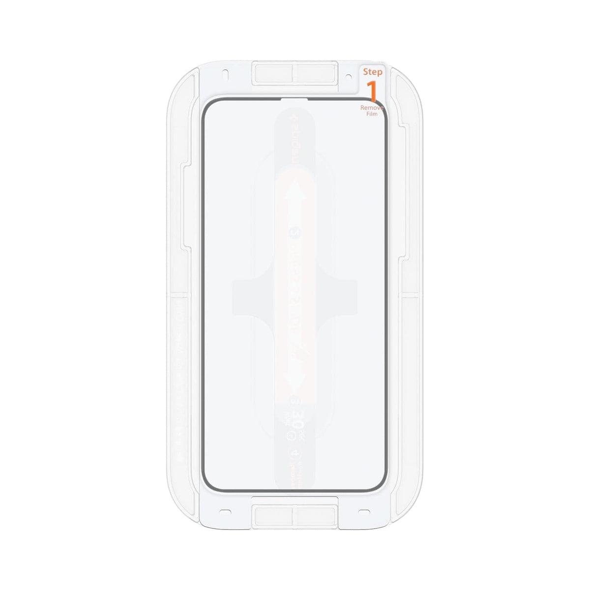 063GL25358 - iPhone XS / X Screen Protector GLAS.tR EZ Fit showing the screen protector inside of ez fit tray