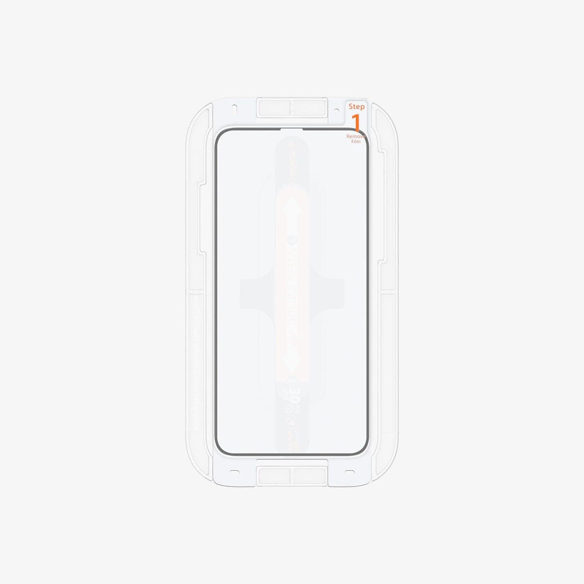 065GL25359 - iPhone 11 Pro Max Screen Protector GLAS.tR EZ Fit showing the screen protector inside of ez fit tray