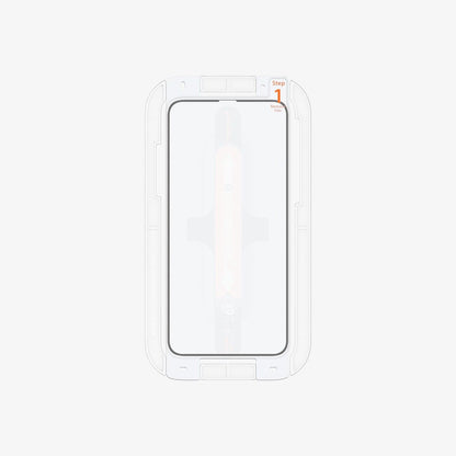 065GL25359 - iPhone 11 Pro Max Screen Protector GLAS.tR EZ Fit showing the screen protector inside of ez fit tray