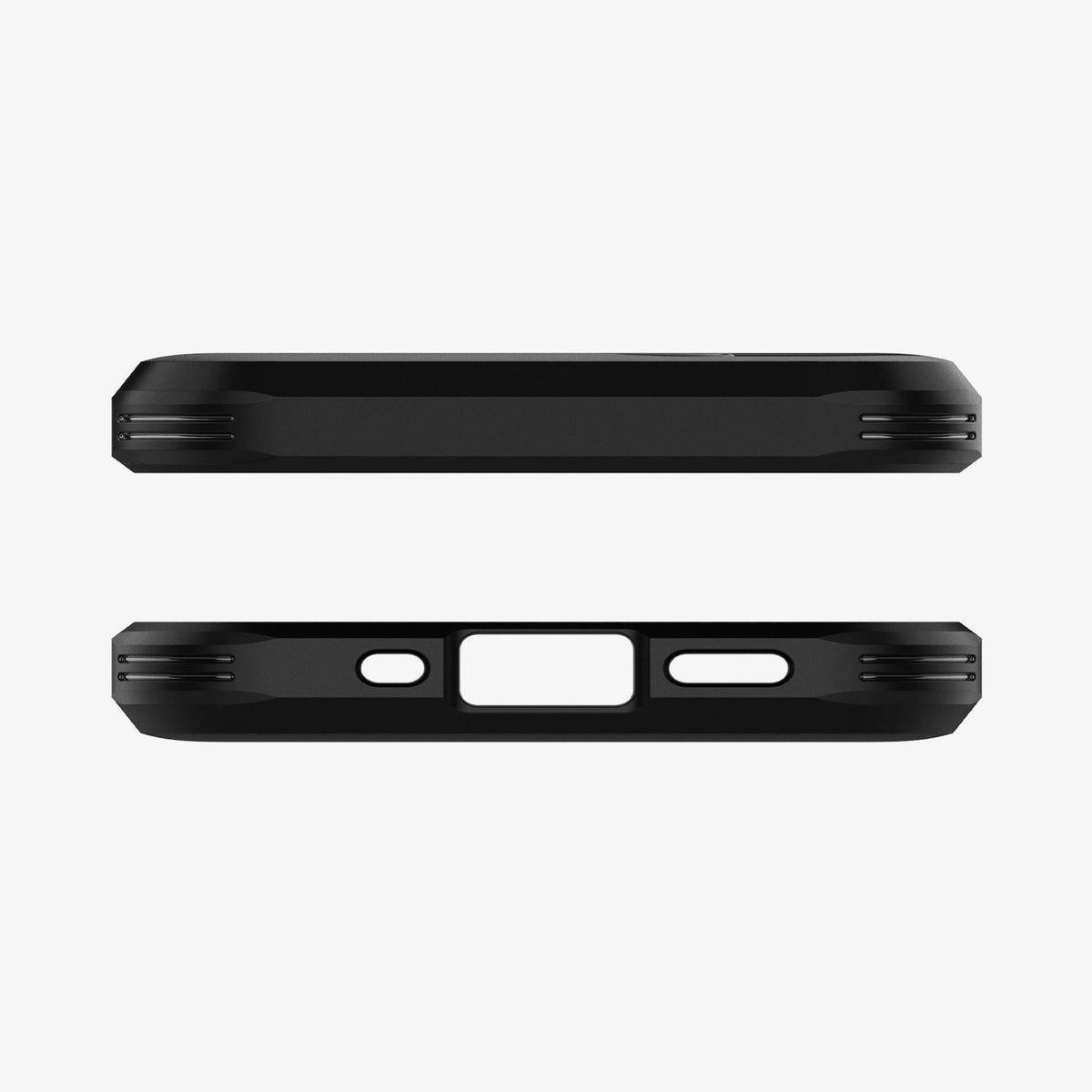ACS02258 - iPhone 12 Mini Case Tough Armor in red showing the top and bottom with precise cutouts