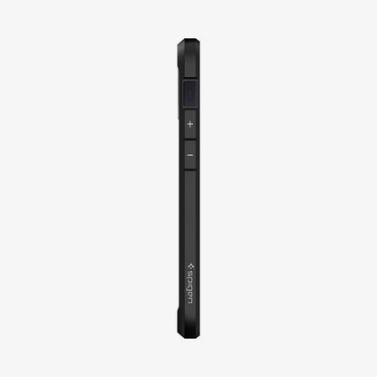 ACS01746 - iPhone 12 Mini Case Ultra Hybrid in matte black showing the side with volume controls