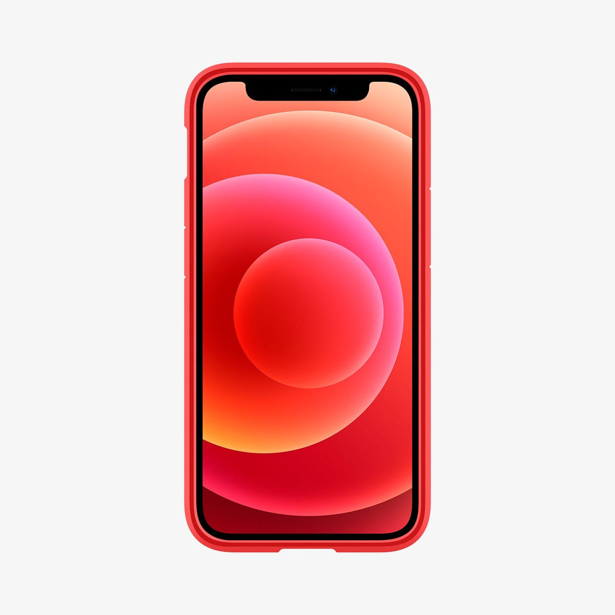 ACS01747 - iPhone 12 Mini Case Ultra Hybrid in red showing the front