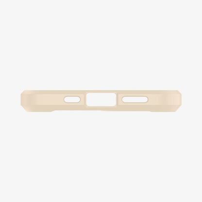 ACS02177 - iPhone 12 Pro / 12 Case Ultra Hybrid in sand beige showing the bottom with precise cutouts