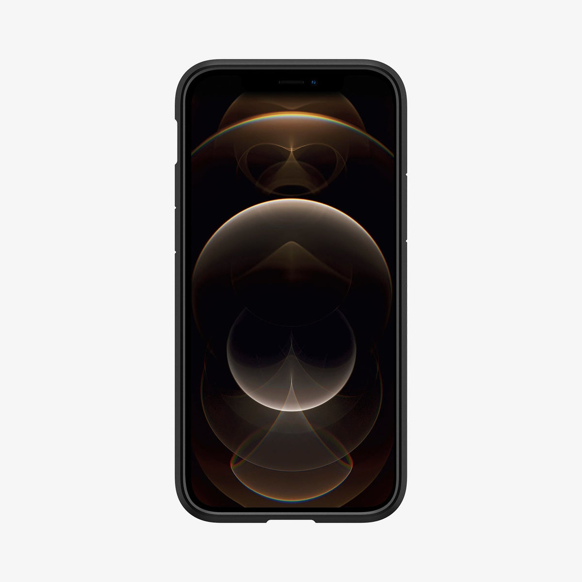 ACS01703 - iPhone 12 Pro / 12 Case Ultra Hybrid in matte black showing the front