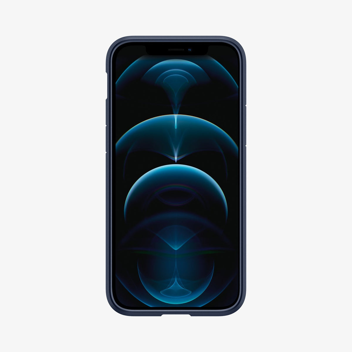 ACS02251 - iPhone 12 Pro / 12 Case Ultra Hybrid in navy blue showing the front