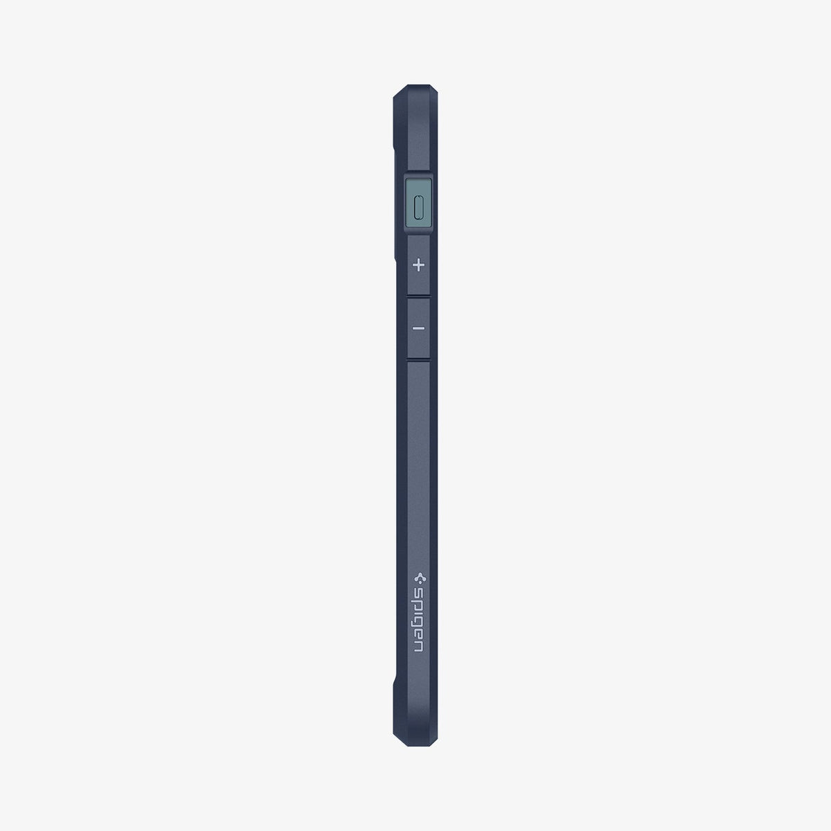 ACS02251 - iPhone 12 Pro / 12 Case Ultra Hybrid in navy blue showing the side with volume controls