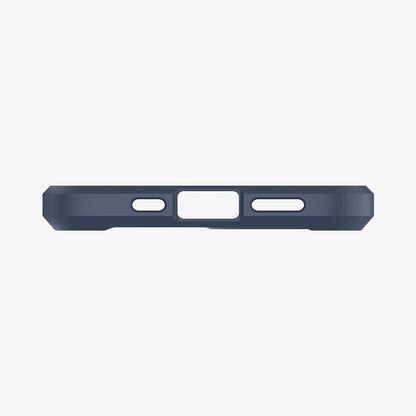 ACS02251 - iPhone 12 Pro / 12 Case Ultra Hybrid in navy blue showing the bottom with precise cutouts