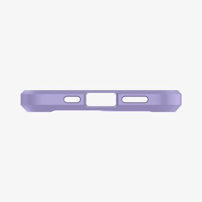 ACS03109 - iPhone 12 / 12 Pro Case Ultra Hybrid in iris purple showing the bottom with precise cutouts