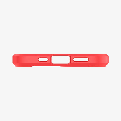 ACS01704 - iPhone 12 Pro / 12 Case Ultra Hybrid in red showing the bottom with precise cutouts