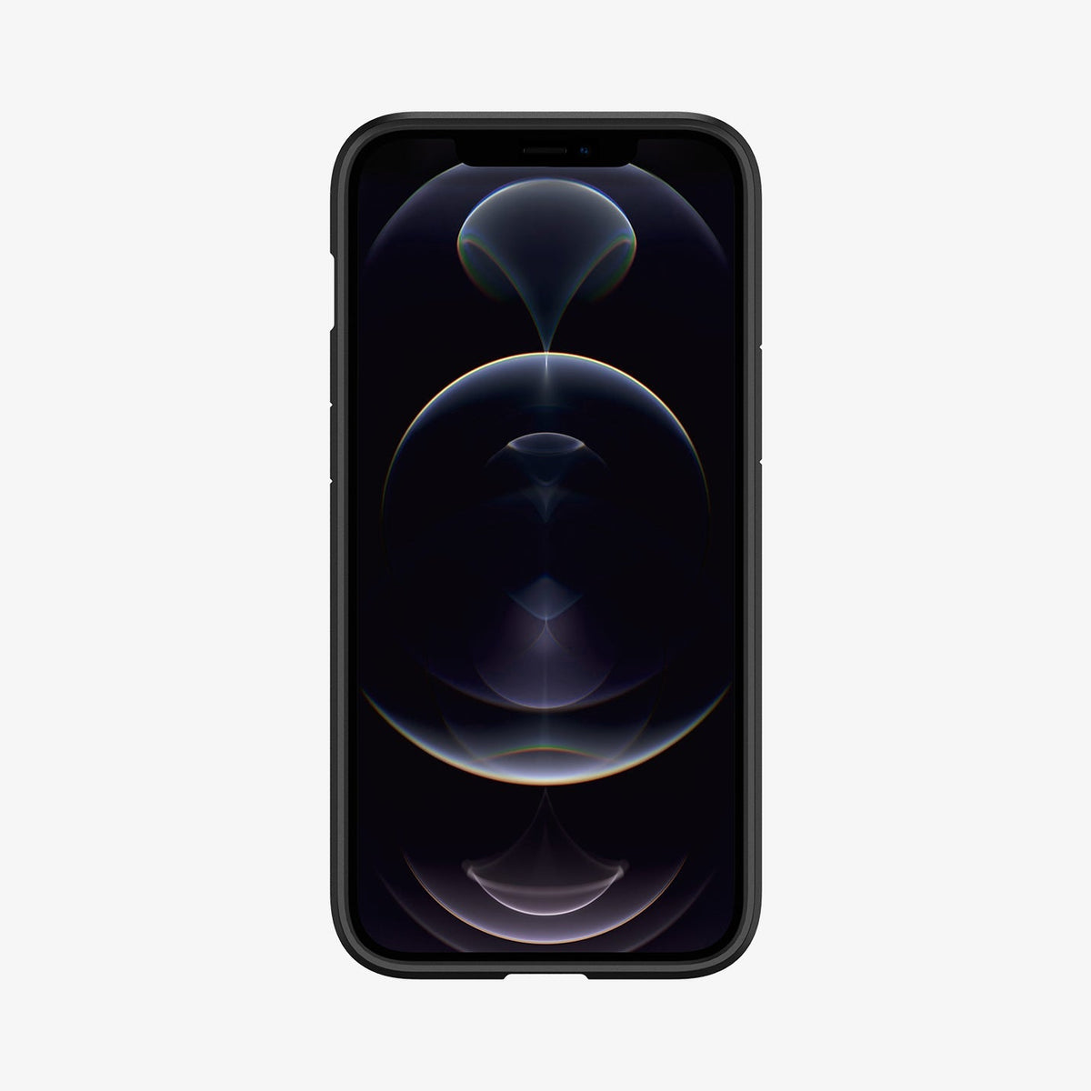 ACS01619 - iPhone 12 Pro Max Case Ultra Hybrid in matte black showing the front