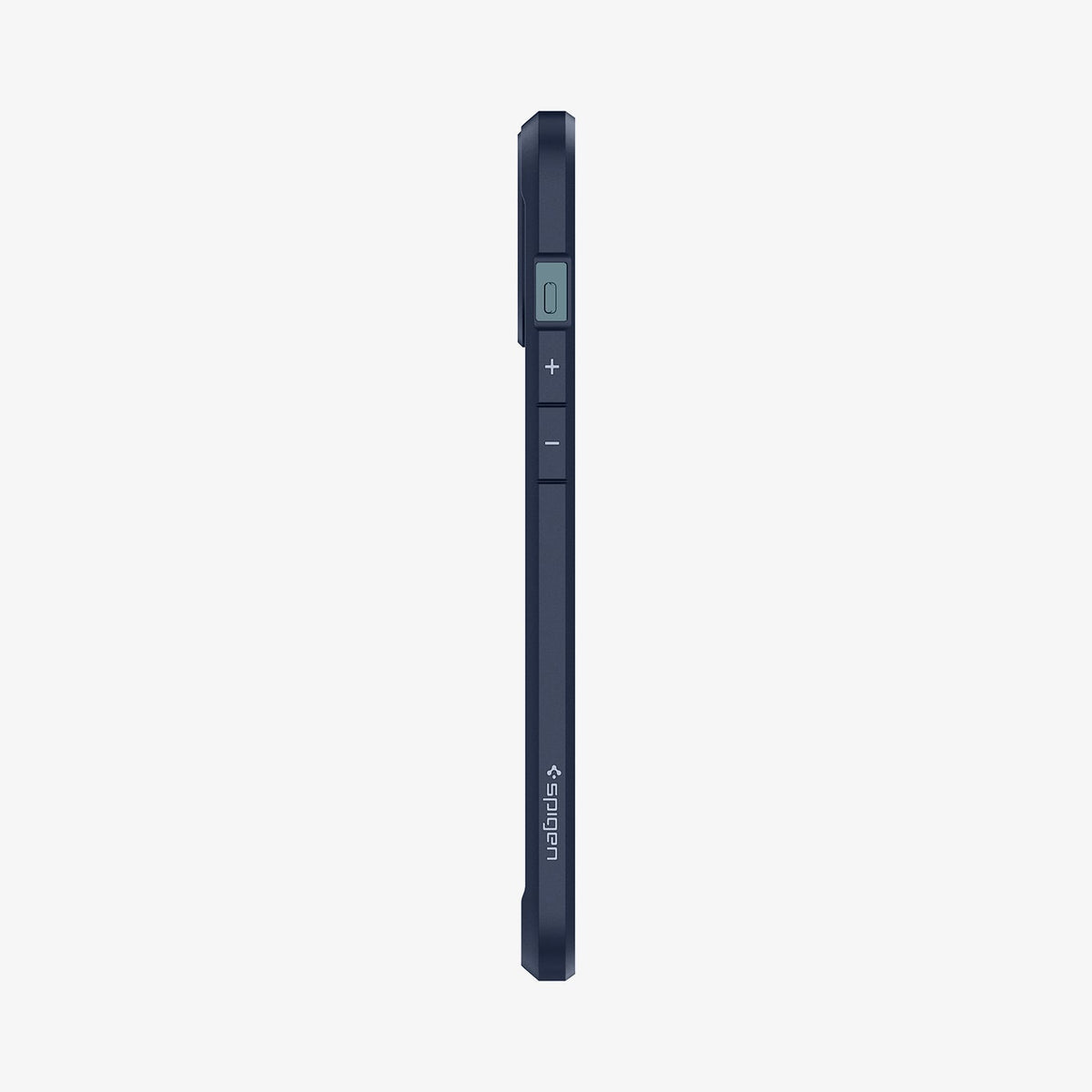 ACS02248 - iPhone 12 Pro Max Case Ultra Hybrid in navy blue showing the side with volume controls