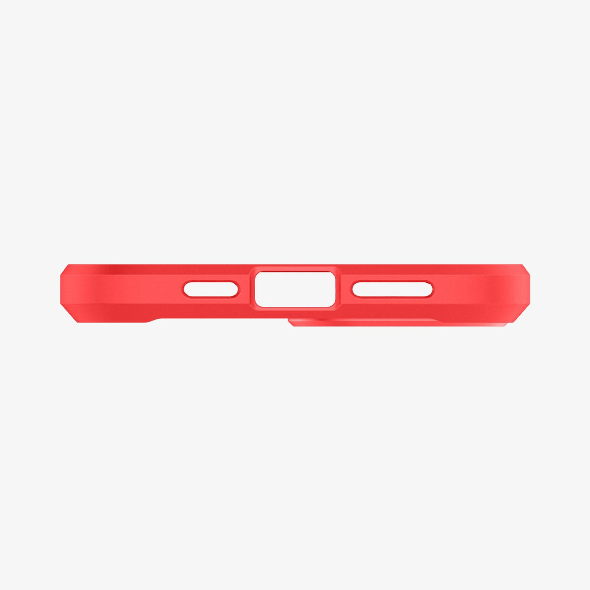 ACS01620 - iPhone 12 Pro Max Case Ultra Hybrid in red showing the bottom with precise cutouts