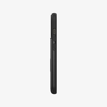 ACS03274 - iPhone 13 Pro Case Slim Armor CS in black showing the side with volume controls
