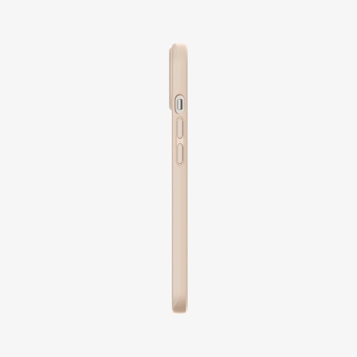 ACS03513 - iPhone 13 Case Thin Fit in sand beige showing the side with volume controls