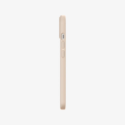 ACS03513 - iPhone 13 Case Thin Fit in sand beige showing the side with volume controls