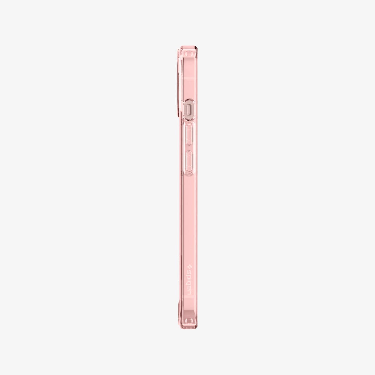 ACS03525 - iPhone 13 Case Ultra Hybrid in rose crystal showing the side with volume controls