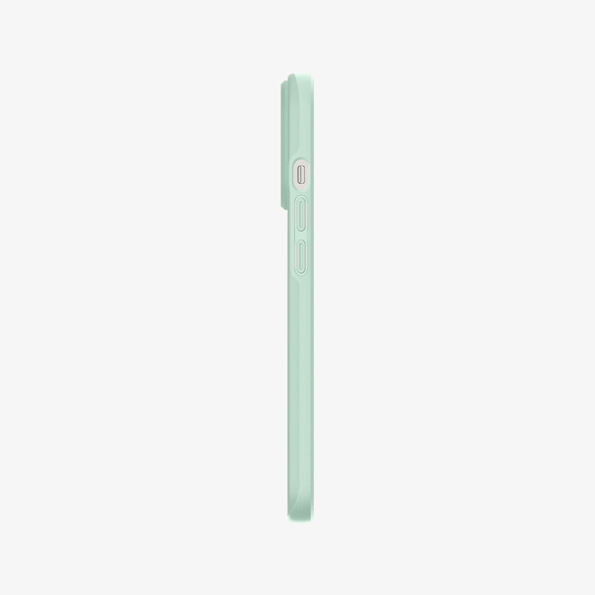 ACS03493 - iPhone 13 Pro Case Thin Fit in apple mint showing the side with volume controls