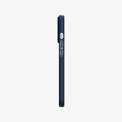 ACS03250 - iPhone 13 Pro Case Thin Fit in navy blue showing the side with volume controls