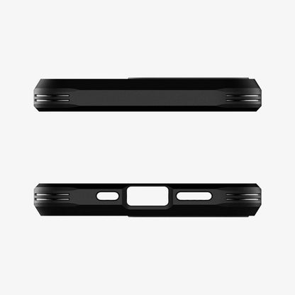 ACS03279 - iPhone 13 Pro Case Tough Armor in navy blue showing the top and bottom with precise cutouts