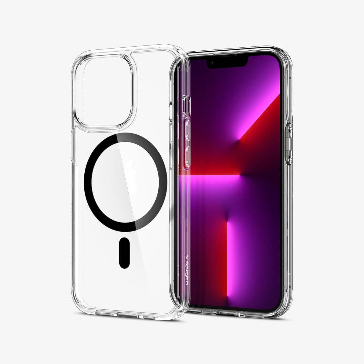 ACS03268 - iPhone 13 Pro Case Ultra Hybrid Mag Safe Compatible in black showing the inside and front