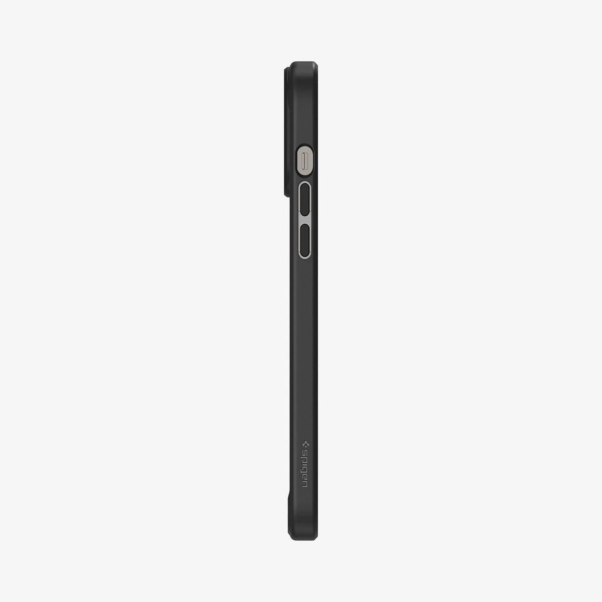 ACS03621 - iPhone 13 Pro Case Ultra Hybrid Matte in frost black showing the side with volume controls