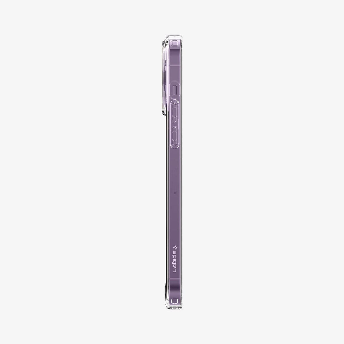ACS04825 - iPhone 14 Pro Max Case Ultra Hybrid (MagFit) in white showing the side with volume controls