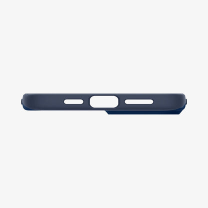 ACS06777 - iPhone 15 Case Thin Fit in navy blue showing the bottom