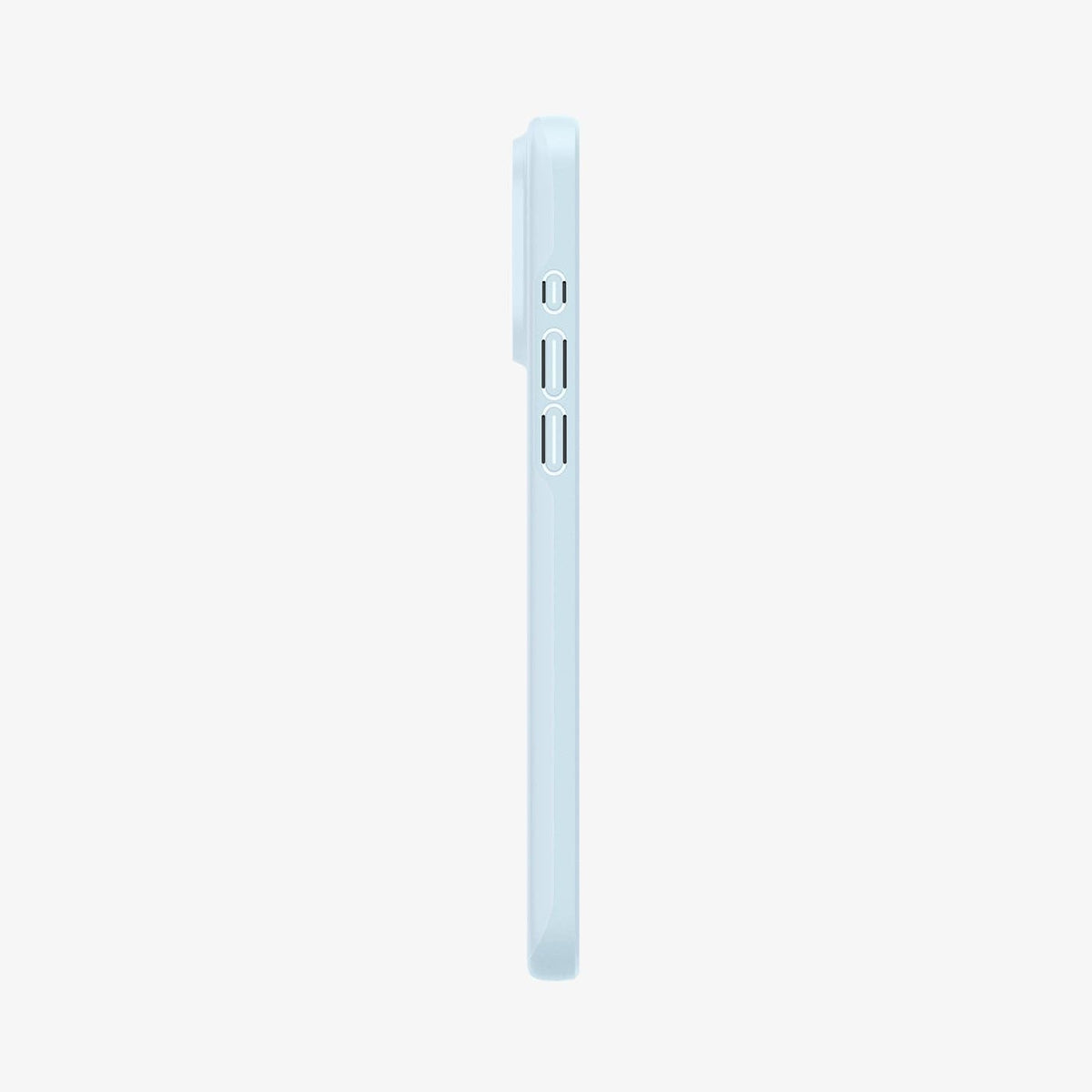 ACS06693 - iPhone 15 Pro Case Thin Fit in mute blue showing the side