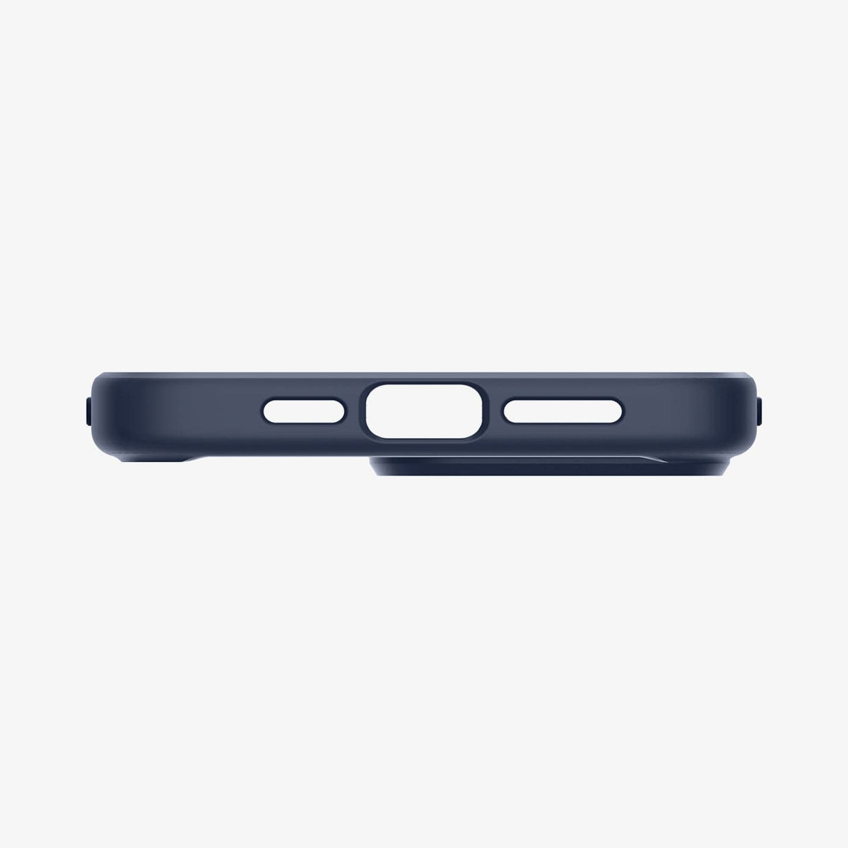 ACS06711 - iPhone 15 Pro Case Ultra Hybrid in navy blue showing the bottom with precise cutouts