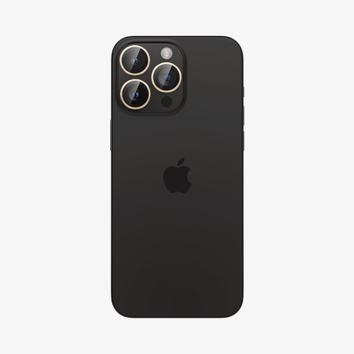 AGL05598 - iPhone 15 Pro / 15 Pro Max Optik Pro Lens Protector in gold showing the back