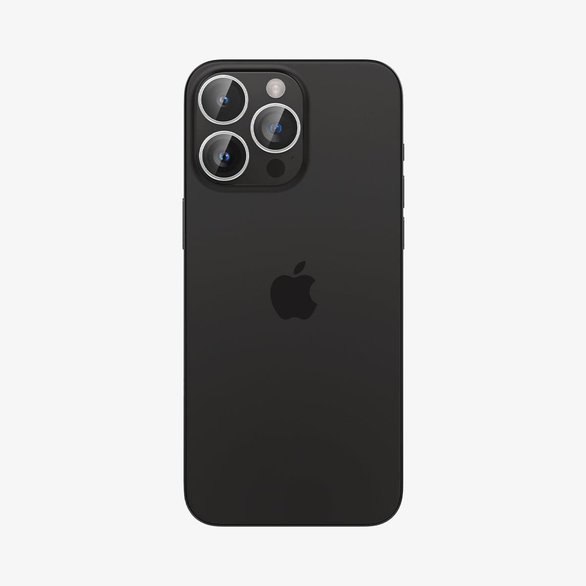 AGL05599 - iPhone 15 Pro / 15 Pro Max Optik Pro Lens Protector in silver showing the back
