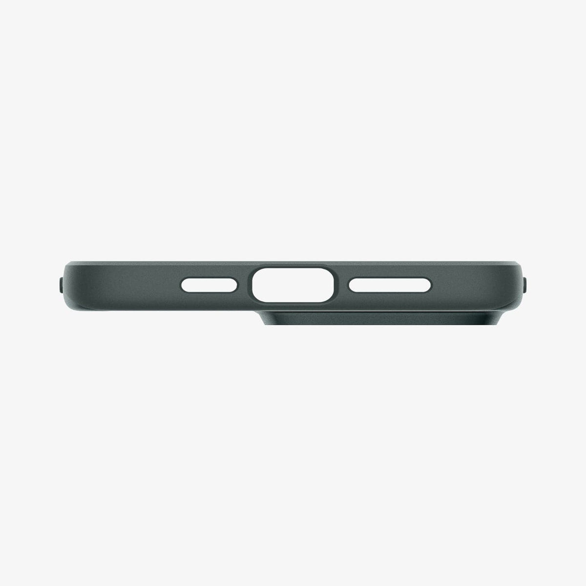 ACS06548 - iPhone 15 Pro Max Case Thin Fit in abyss green showing the bottom