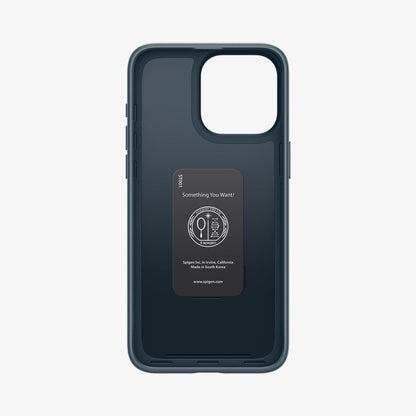 ACS06546 - iPhone 15 Pro Max Case Thin Fit in metal slate showing the inside of case