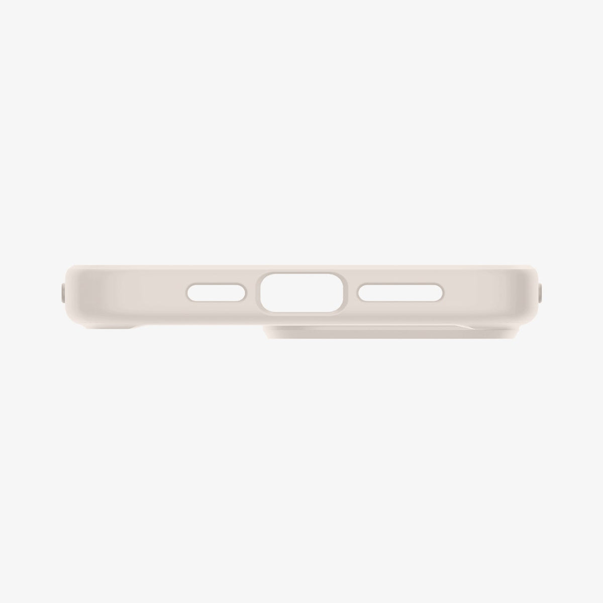 ACS07209 - iPhone 15 Pro Max Ultra Hybrid Case in Natural Titanium showing the bottom