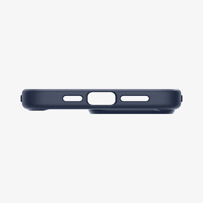 ACS06573 - iPhone 15 Pro Max Case Ultra Hybrid in navy blue showing the bottom with precise cutouts