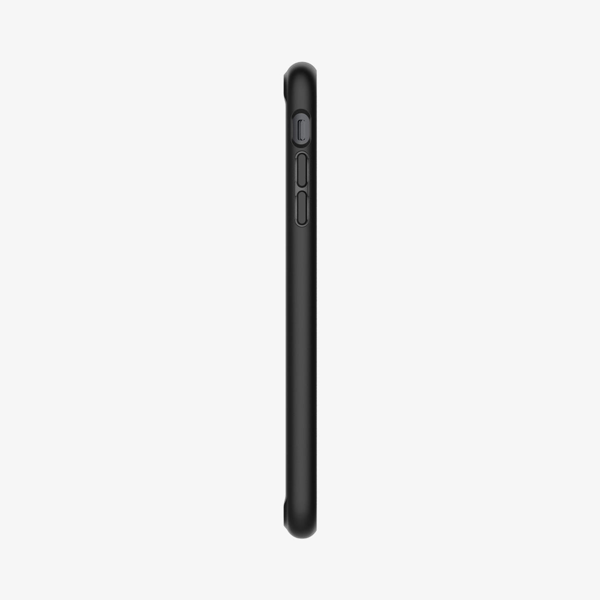 043CS21137 - iPhone 8 Plus Case Ultra Hybrid in Black showing the side with side buttons