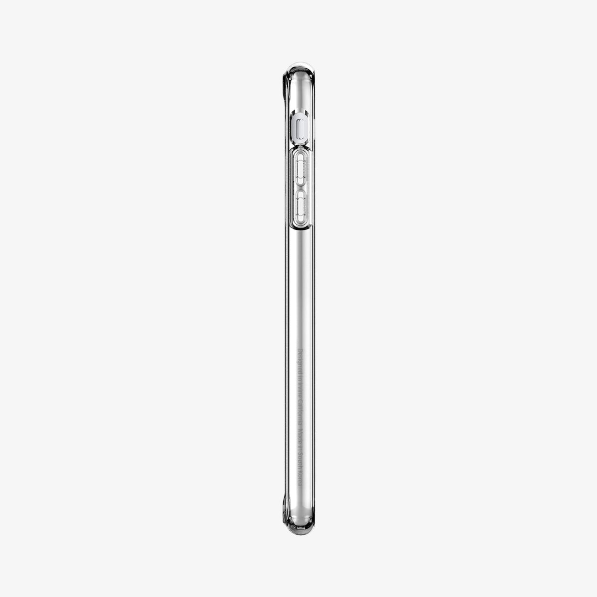 043CS21052 - iPhone 8 Plus Ultra Hybrid in Crystal Clear showing the side with side buttons