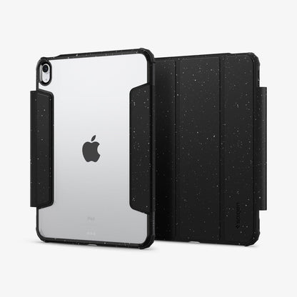 ACS05941 - iPad 10.9" Case Ultra Hybrid Pro in speckled black showing the back and front
