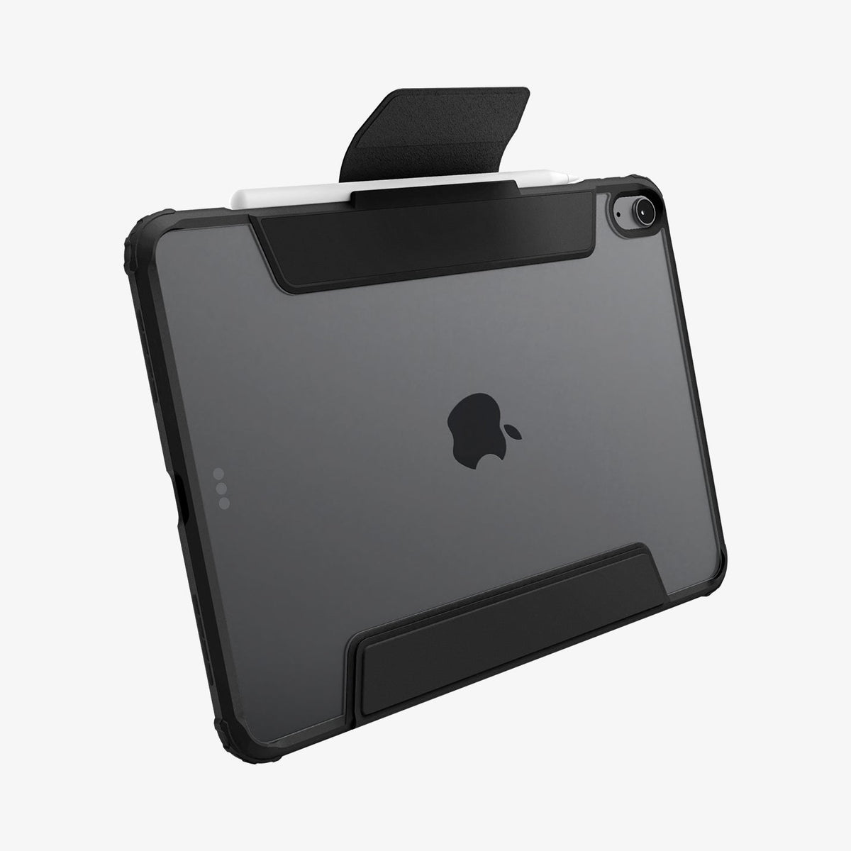 ACS07758 - iPad Air 11-inch (2024) Case Air Skin Pro in Black showing the back and partial bottom with cover flap open
